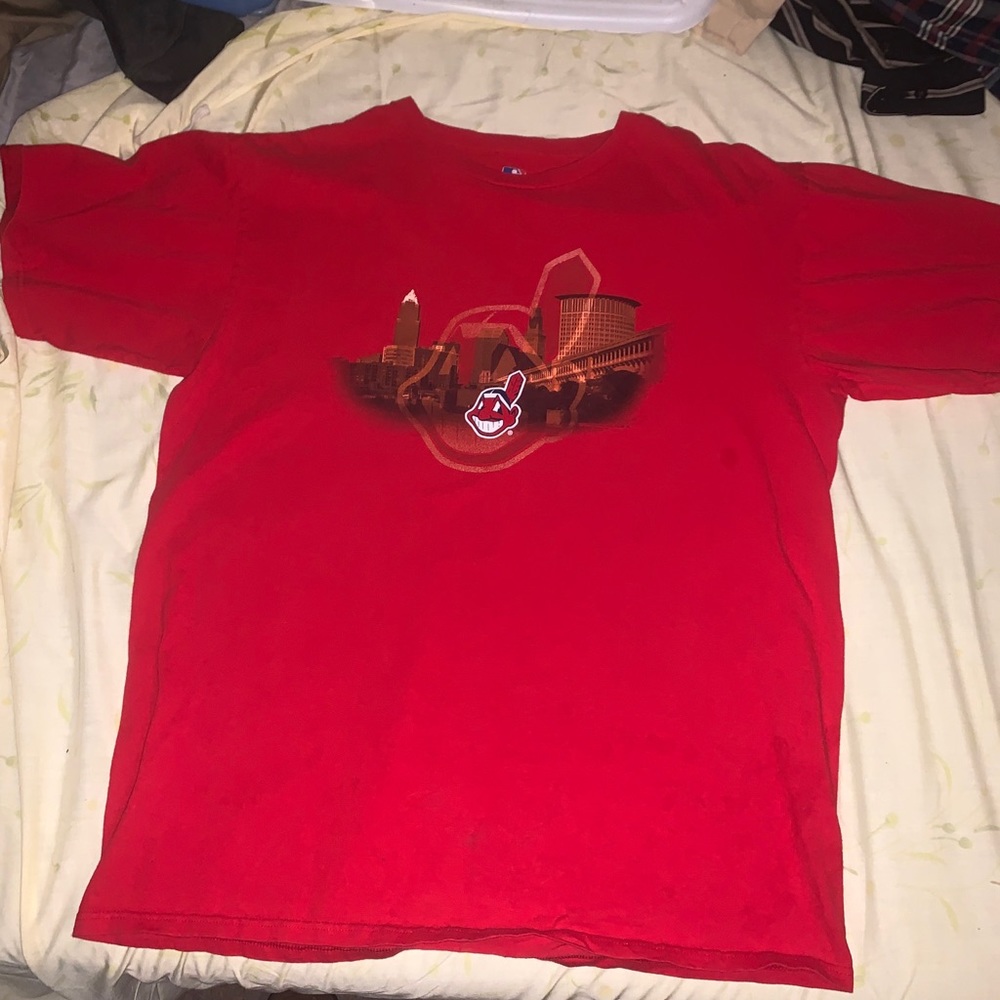 MLB Cleveland Indians Baseball Chief Wahoo L T-Shirt Genuine Merchandise